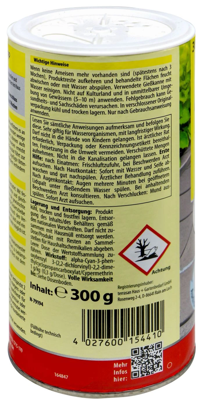 Aeroxon Ameisen-Stopp Streu- Und Gießmittel - 0,3 Kg 2 Aeroxon Ameisen-Stopp Streu- Und Gießmittel - 0,3 Kg – Bild 2