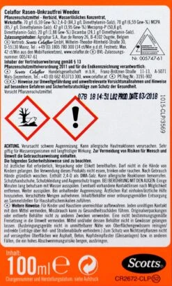 Celaflor Rasen-Unkrautfrei Weedex - 100 Ml 6 Celaflor Rasen-Unkrautfrei Weedex - 100 Ml -Gartenbedarf Laden Celaflor20Rasen Unkrautfrei20Weedex 32617 H01