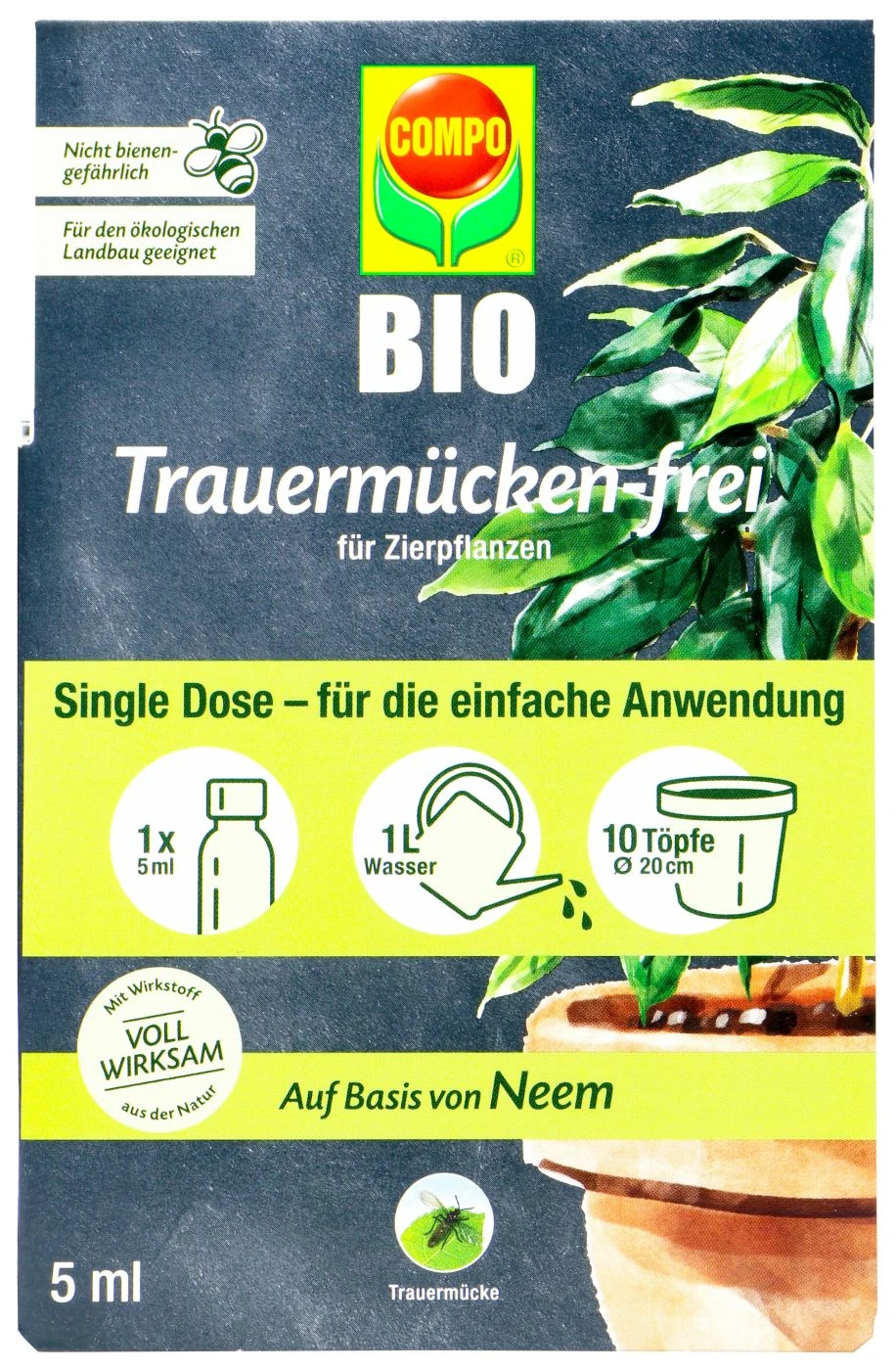 Compo Bio Trauermücken-Frei - 5 Ml 1 Compo Bio Trauermücken-Frei - 5 Ml