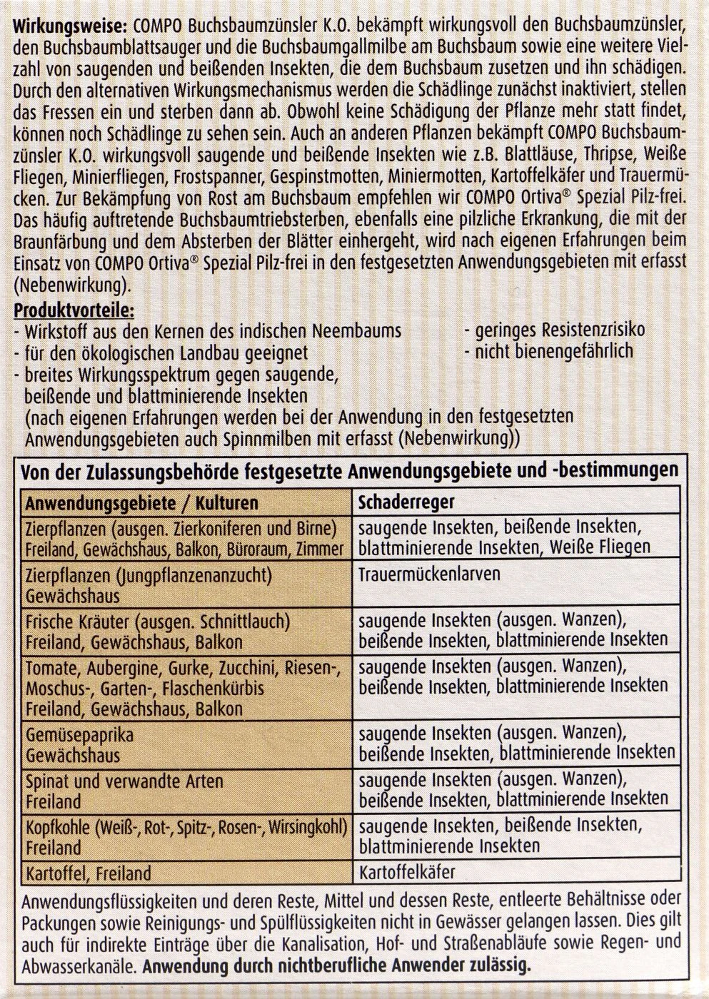Compo Buchsbaumzünsler K.O. - 50 Ml 3 Compo Buchsbaumzünsler K.O. - 50 Ml – Bild 3