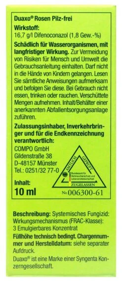 Compo Duaxo Rosen Pilz-frei Für Alle Zierpflanzen - 10 Ml -Gartenbedarf Laden Compo20Duaxo20Rosen20Pilz Frei20fuer20alle20Zierpflanzen 33227 L01