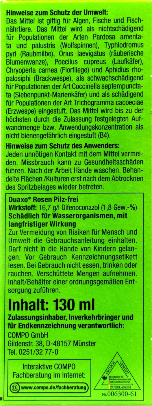 Compo Duaxo Rosen-Pilz-frei - 130 Ml 3 Compo Duaxo Rosen-Pilz-frei - 130 Ml – Bild 3