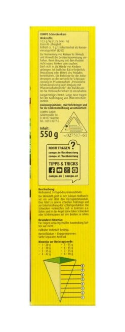 Compo Schneckenkorn - 0,55 Kg 6 Compo Schneckenkorn - 0,55 Kg -Gartenbedarf Laden Compo20Schneckenkorn 31507 R01