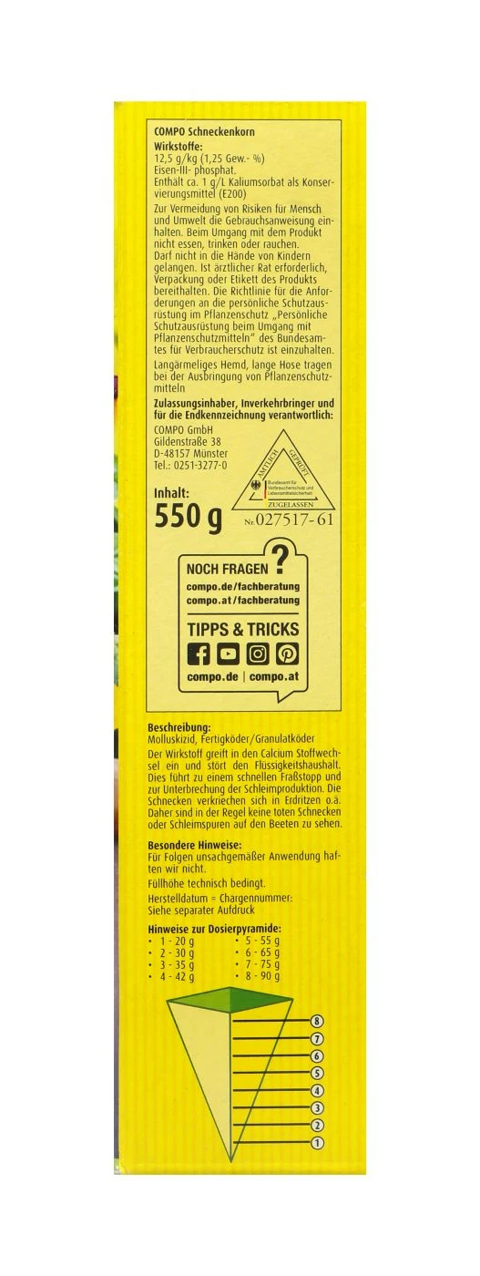 Compo Schneckenkorn - 0,55 Kg 3 Compo Schneckenkorn - 0,55 Kg – Bild 3