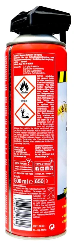 Compo Wespen Schaum-Gel Spray - 0,5 L -Gartenbedarf Laden Compo20Wespenspray 31726 H02