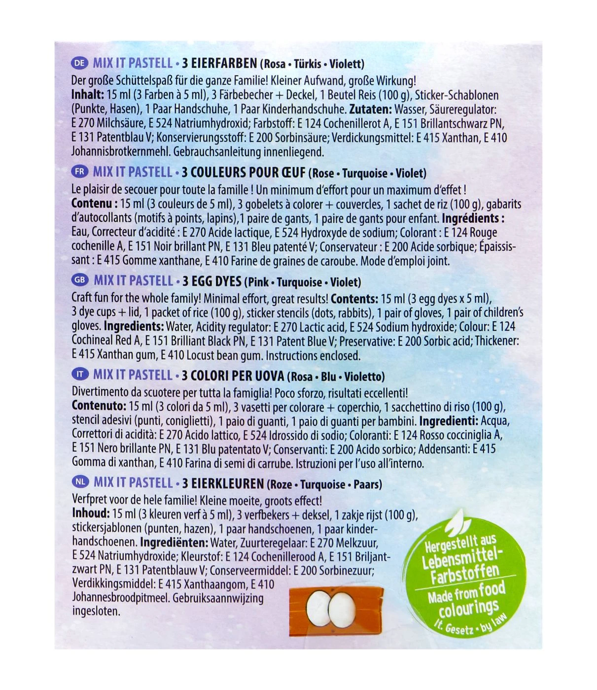 Heitmann Eierfarben Mix It Pastell - 3 Farben 2 Heitmann Eierfarben Mix It Pastell - 3 Farben – Bild 2