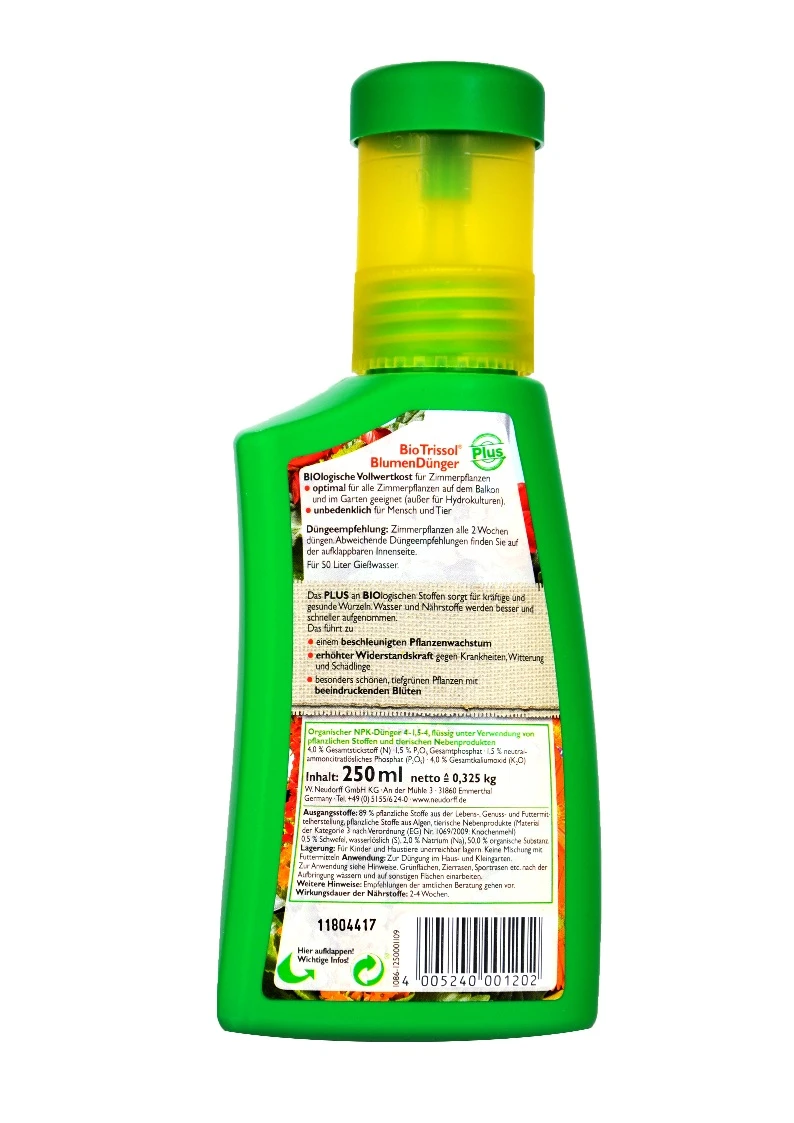 Neudorff Bio Trissol Plus Blumendünger - 0,25 L 2 Neudorff Bio Trissol Plus Blumendünger - 0,25 L – Bild 2