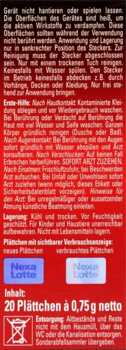 Nexa Lotte Mücken- Und Gelsenstecker Ultra Nachfüllpack - 20 Stück -Gartenbedarf Laden Nexa20Lotte20Muecken 20und20Gelsenstecker 32332 L01