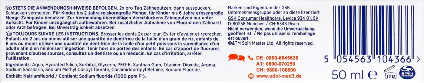 Odol Med 3 Zahncreme Milchzahn 2 - 5 Jahre - 50 Ml 2 Odol Med 3 Zahncreme Milchzahn 2 - 5 Jahre - 50 Ml – Bild 2
