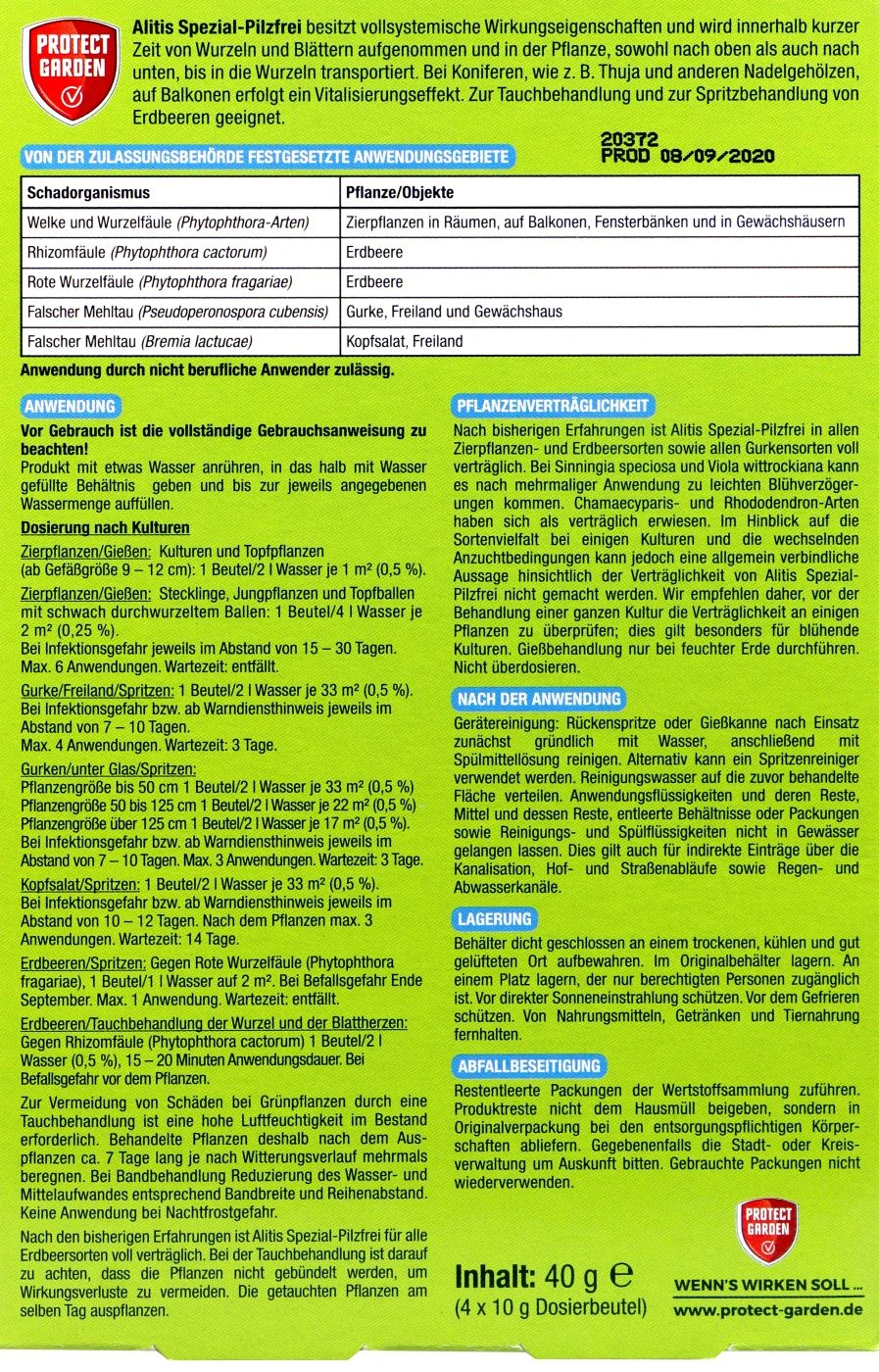 Protect Garden Alitis Spezial Pilzfrei - 40 G 4 Protect Garden Alitis Spezial Pilzfrei - 40 G – Bild 4