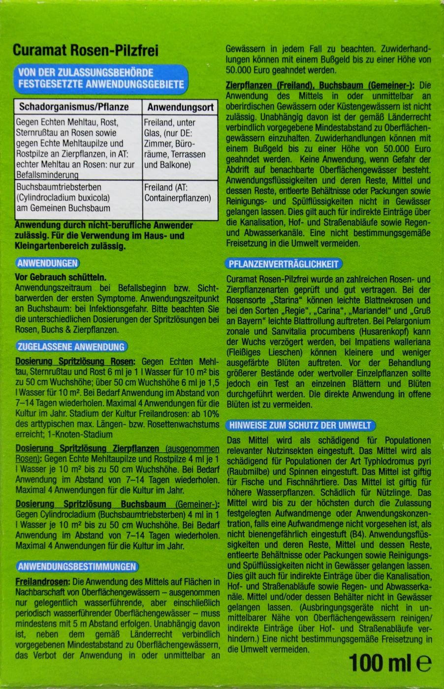 Protect Garden Curamat Rosen-Pilzfrei - 100 Ml 2 Protect Garden Curamat Rosen-Pilzfrei - 100 Ml – Bild 2