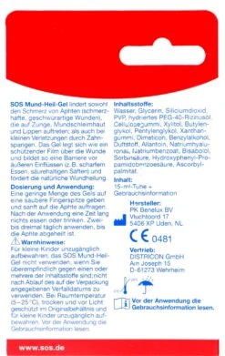SOS Mund-Heilgel Bei Entzündung Der Mundschleimhaut - 15 Ml -Gartenbedarf Laden SOS20Mund Heilgel20Bei20Entzuendung20der20Mundschleimhaut 19232 H01