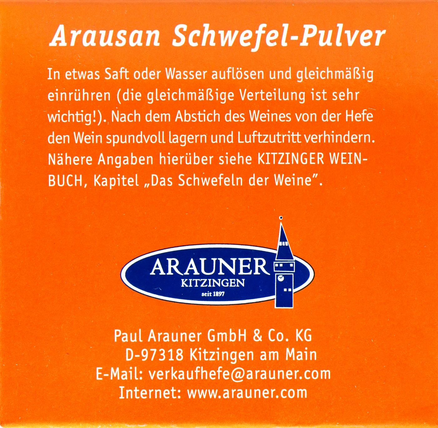 Kitzinger Arausan Schwefel-Pulver - 10 G 2 Kitzinger Arausan Schwefel-Pulver - 10 G – Bild 2