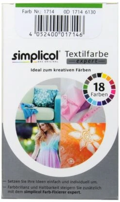 Simplicol Expert Apfel-Grün Textilfarbe - 1714 - 150 G 6 Simplicol Expert Apfel-Grün Textilfarbe - 1714 - 150 G -Gartenbedarf Laden Simplicol20Expert20Apfel Gruen20Textilfarbe 27112 H01