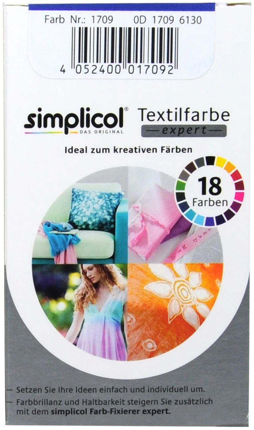 Simplicol Expert Enzian-Blau Textilfarbe - 1709 - 150 G 3 Simplicol Expert Enzian-Blau Textilfarbe - 1709 - 150 G – Bild 3
