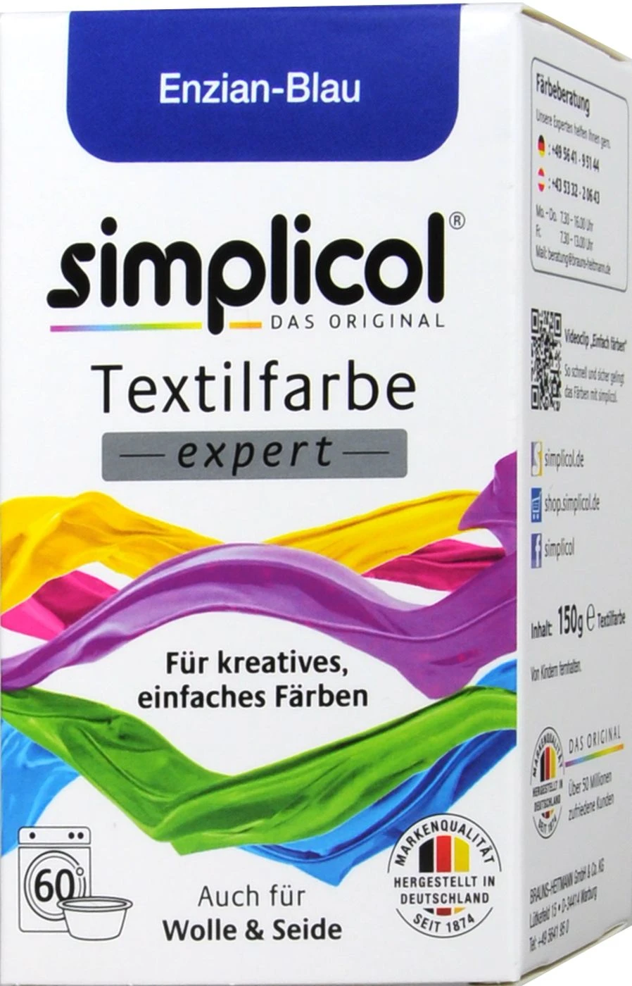 Simplicol Expert Enzian-Blau Textilfarbe - 1709 - 150 G 1 Simplicol Expert Enzian-Blau Textilfarbe - 1709 - 150 G