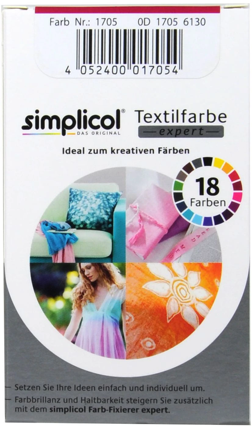 Simplicol Expert Fuchsia-Pink Textilfarbe - 1705 - 150 G 3 Simplicol Expert Fuchsia-Pink Textilfarbe - 1705 - 150 G – Bild 3