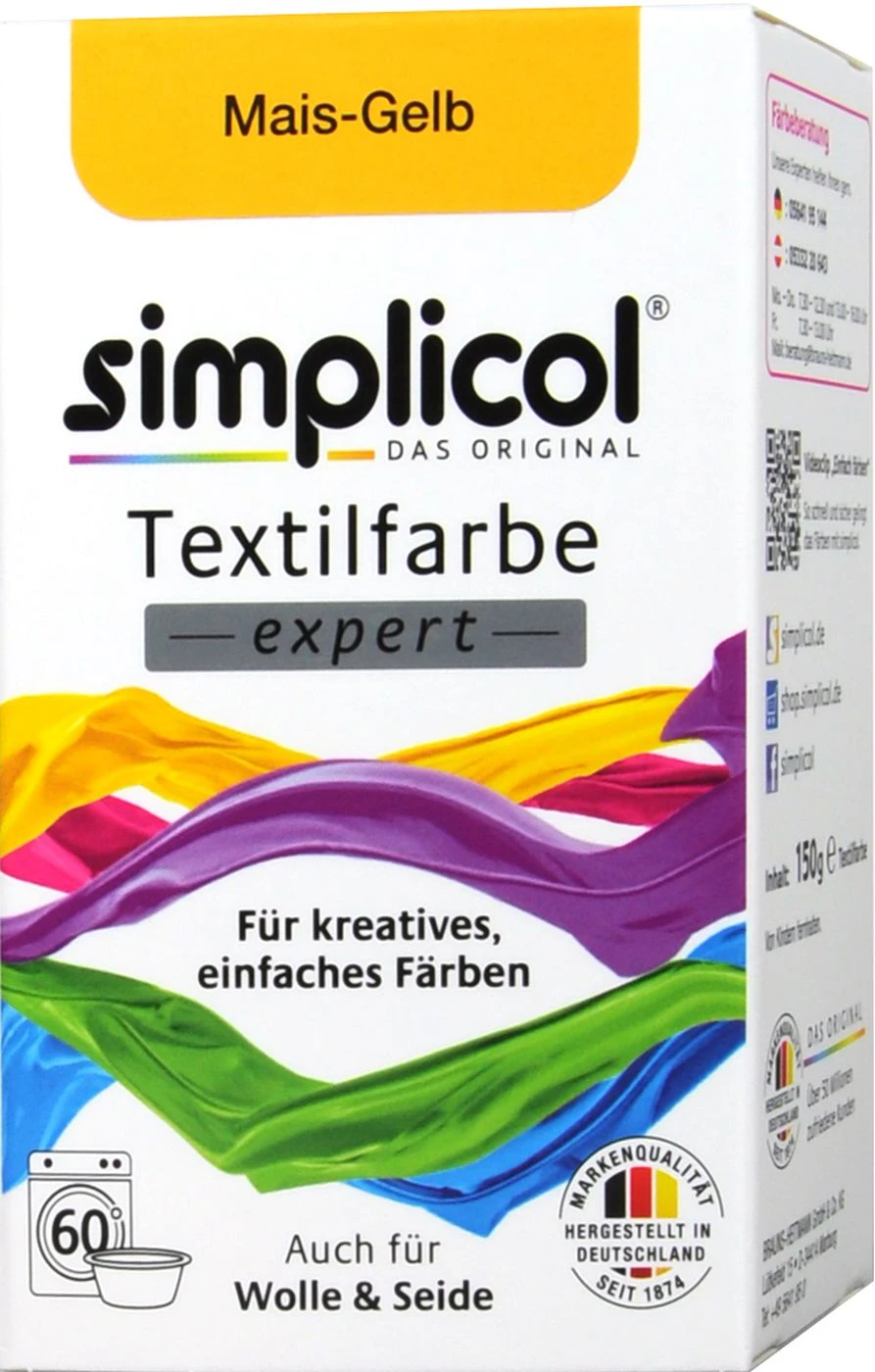 Simplicol Expert Mais-Gelb Textilfarbe - 1701 - 150 G 1 Simplicol Expert Mais-Gelb Textilfarbe - 1701 - 150 G