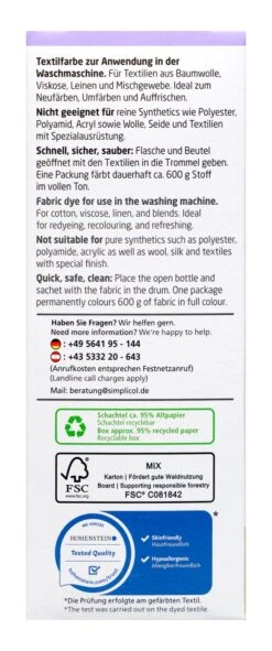 Simplicol Intensiv Miss Lavendel Textilfarbe - 1027249 -Gartenbedarf Laden Simplicol20Intensiv20Miss20Lavendel20Textilfarbe26716 L01