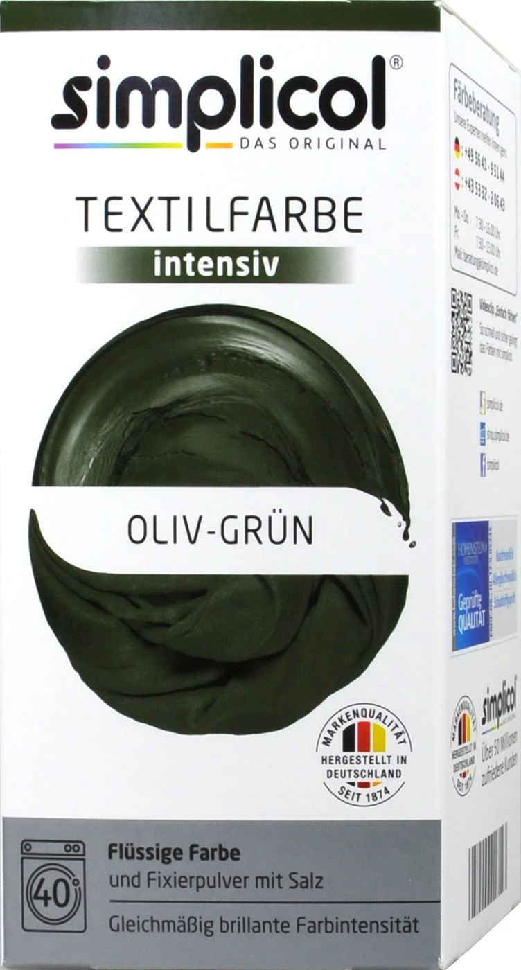 Simplicol Intensiv Oliv-Grün Textilfarbe - 1814 1 Simplicol Intensiv Oliv-Grün Textilfarbe - 1814