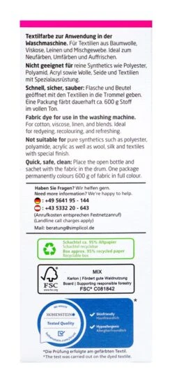 Simplicol Intensiv Pink-Berry Textilfarbe - 1027620 -Gartenbedarf Laden Simplicol20Intensiv20Pink Berry20Textilfarbe 26703 L01