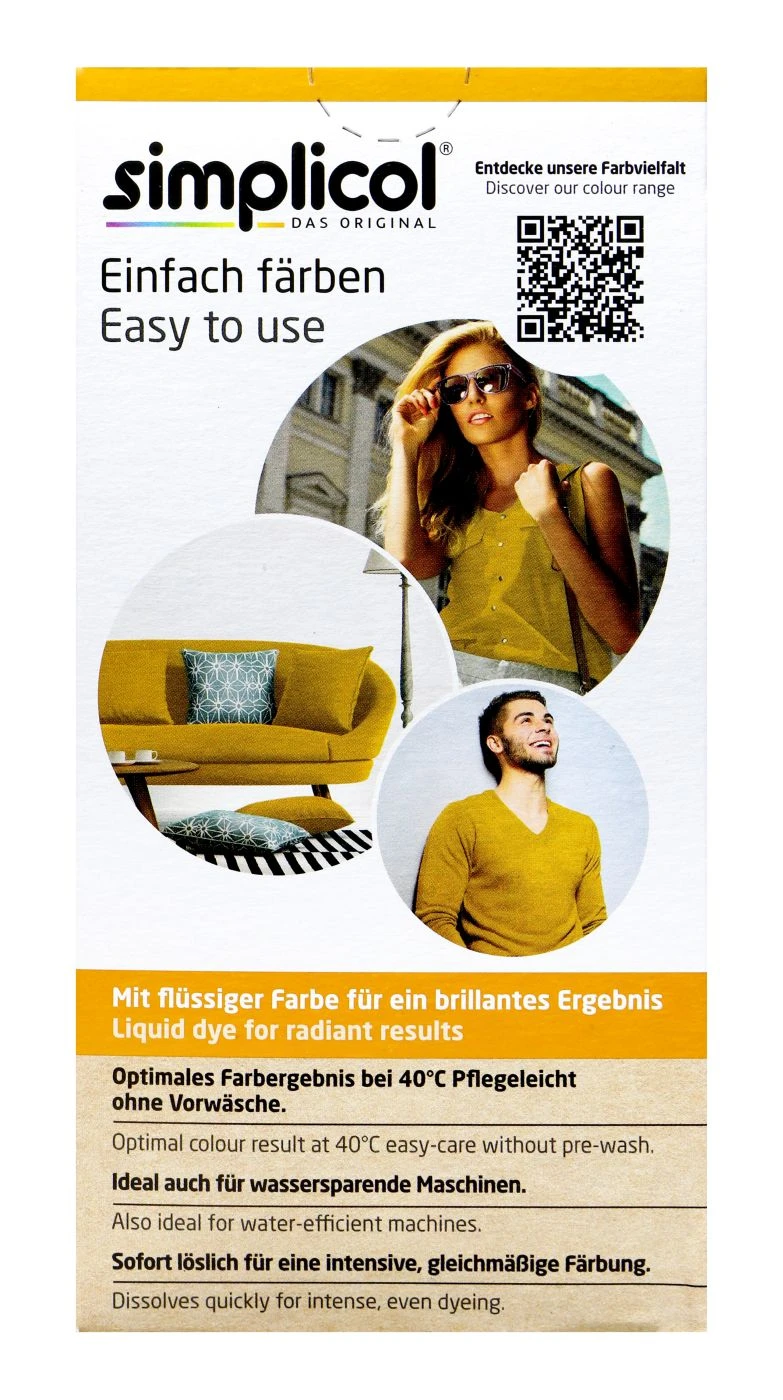 Simplicol Intensiv Senf-Gelb Textilfarbe - 7247 3 Simplicol Intensiv Senf-Gelb Textilfarbe - 7247 – Bild 3