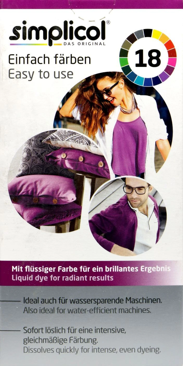Simplicol Intensiv Sinnliche Beere Textilfarbe - 1806 3 Simplicol Intensiv Sinnliche Beere Textilfarbe - 1806 – Bild 3