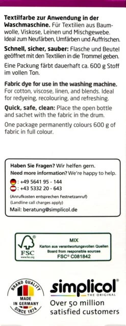 Simplicol Intensiv Sinnliche Beere Textilfarbe - 1806 7 Simplicol Intensiv Sinnliche Beere Textilfarbe - 1806 -Gartenbedarf Laden Simplicol20Intensiv20Sinnliche20Beere20Textilfarbe 26702 L01