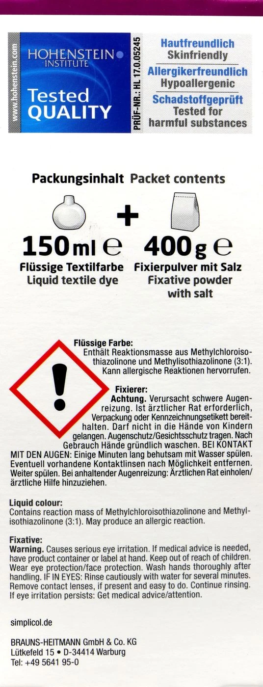 Simplicol Intensiv Sinnliche Beere Textilfarbe - 1806 2 Simplicol Intensiv Sinnliche Beere Textilfarbe - 1806 – Bild 2