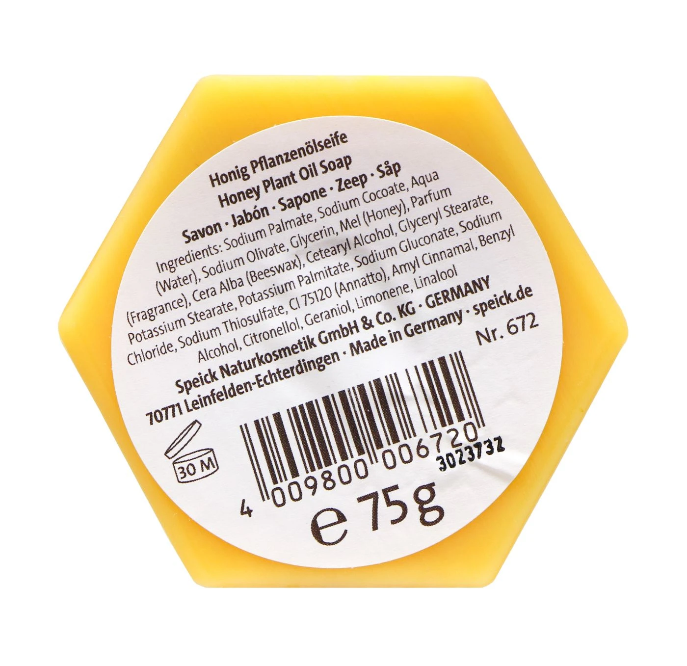 Speick Honig Pflanzenöl-Seife In Wabenform - 75 G 2 Speick Honig Pflanzenöl-Seife In Wabenform - 75 G – Bild 2