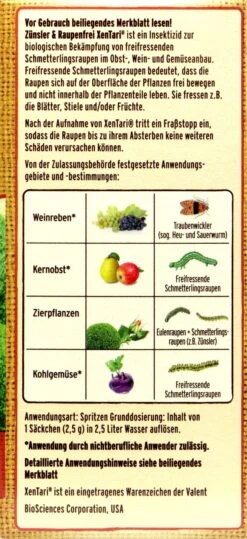 Naturen Bio Zünsler & Raupenfrei XenTari - 20 G 9 Naturen Bio Zünsler & Raupenfrei XenTari - 20 G -Gartenbedarf Laden Substral20Naturen20Zuensler20und20Raupenfrei20XenTari 32501 R01